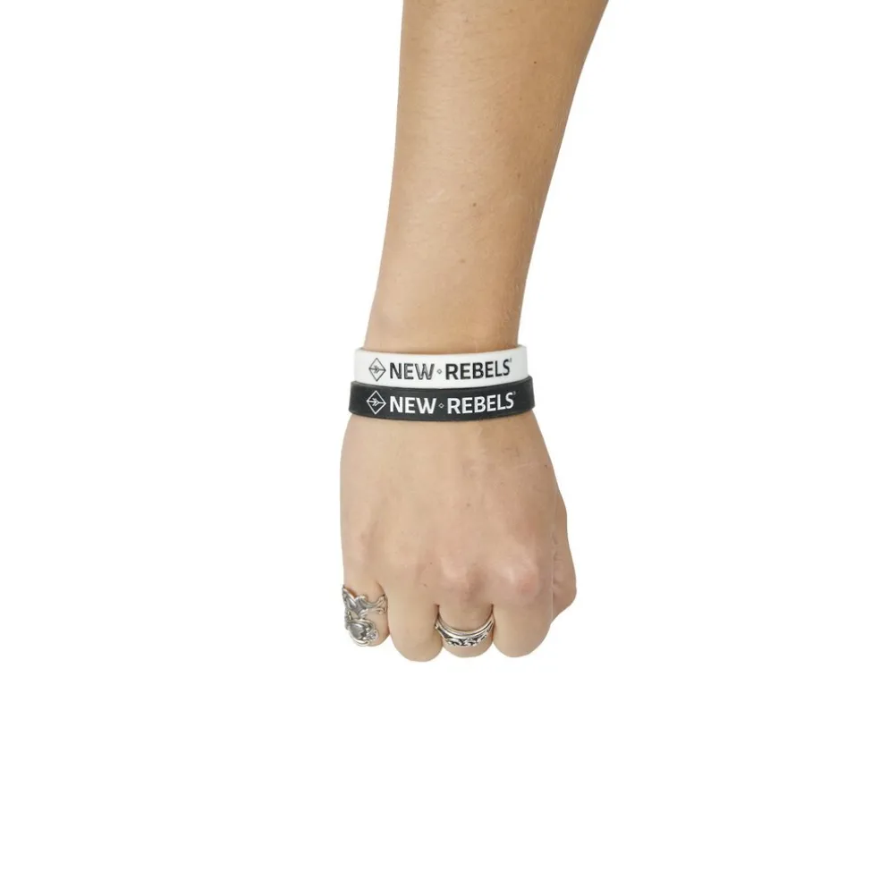 Neu Rebels Silikon-Armband Frau Weiß