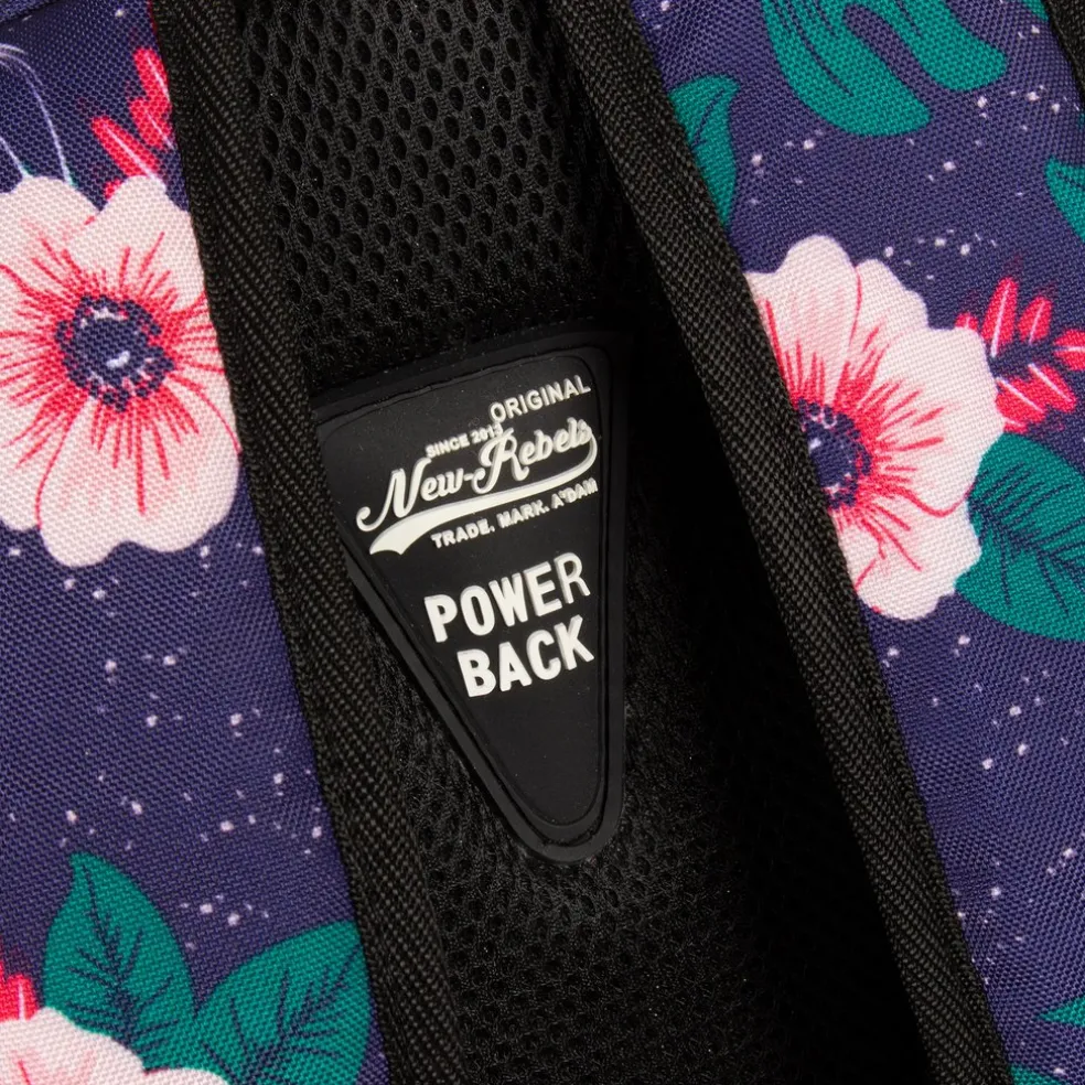 New Rebels ® Bts 4 Schultasche Mit Laptopfach Flower Print
