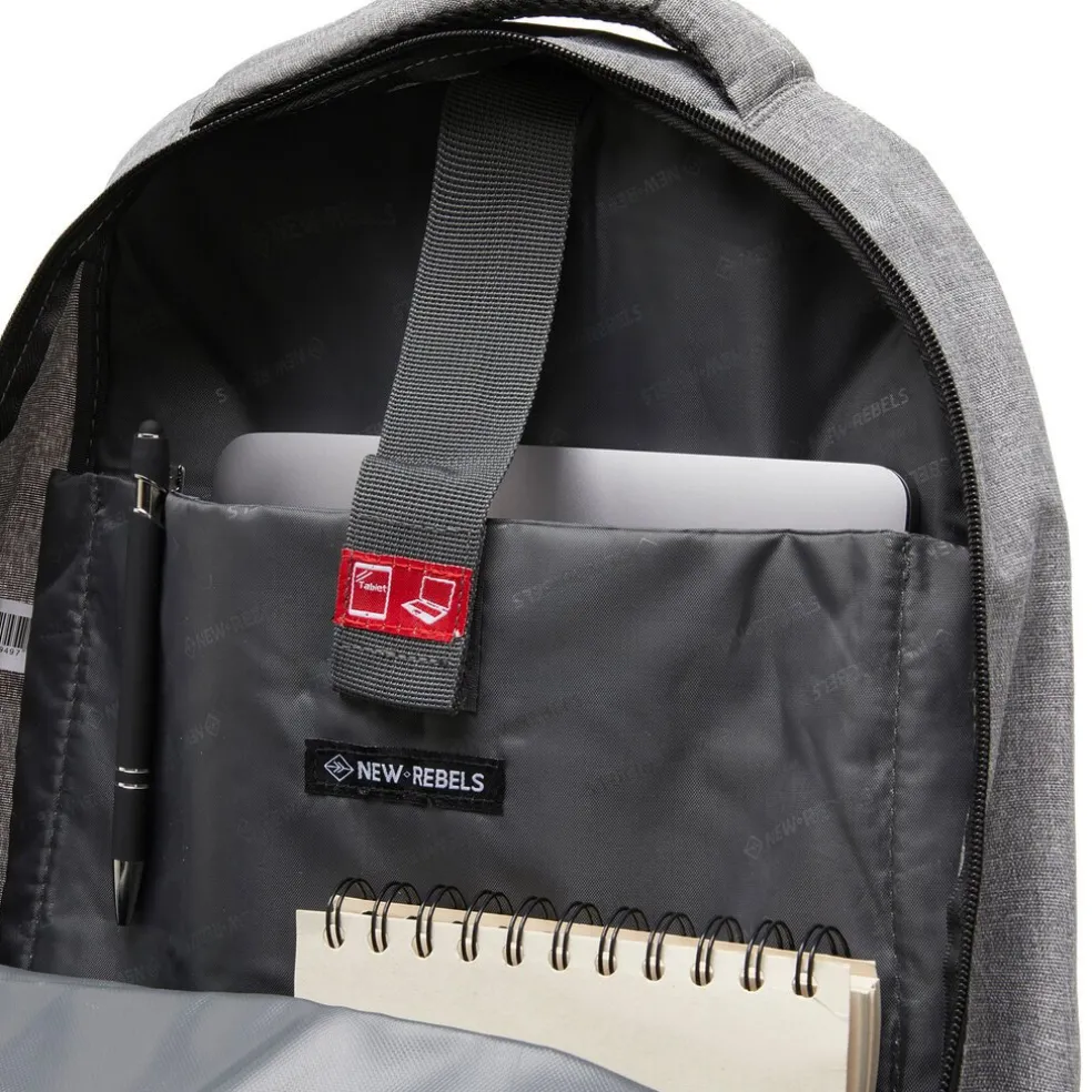 New Rebels ® Bts 3 Schultasche Mit Laptopfach Antracite