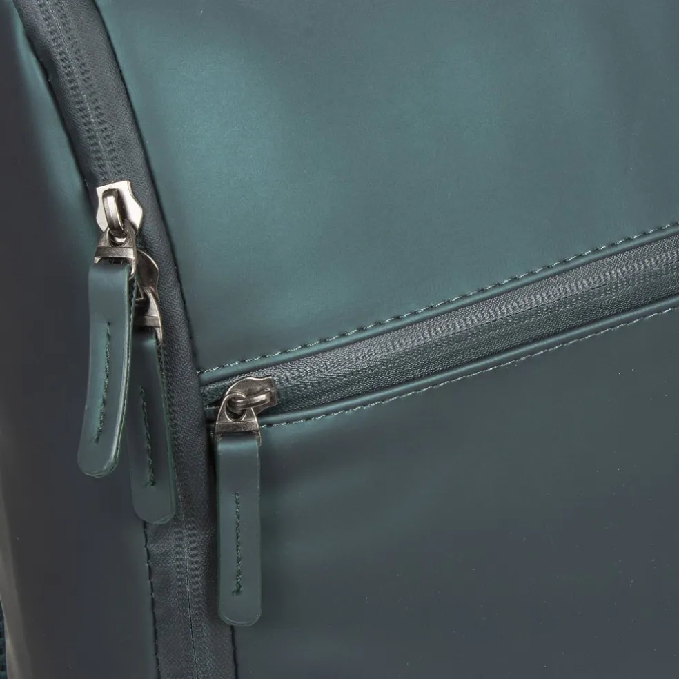 New Rebels ® Harper - Rucksack - Laptoptasche- 18 Liter - Dunkelgrün - Metallic