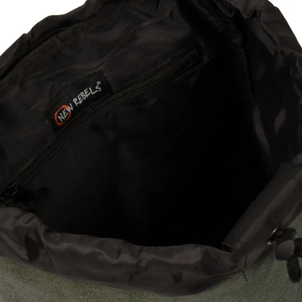 New Rebels ® Heaven Small Mit Überschlag Rucksack Dunkelgrün XIX | Rucksack