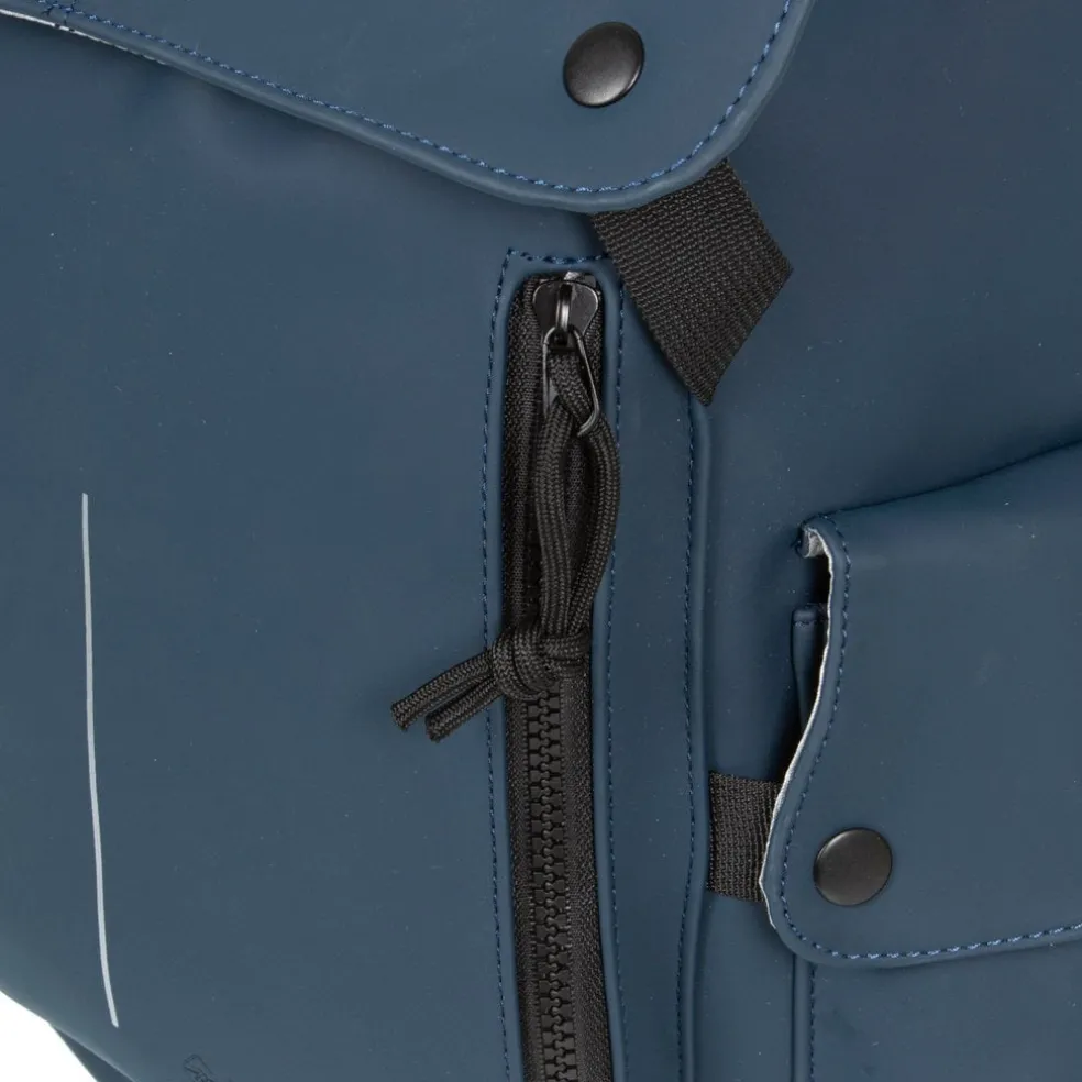 New Rebels ® Mart - Pu - Laptop - Rucksack - Wasserfest - Marineblau
