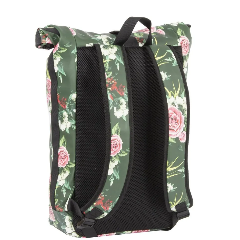 New Rebels ® Mart - Rolltop - Rucksack - Waterafstotend - Flower Dark - Large II