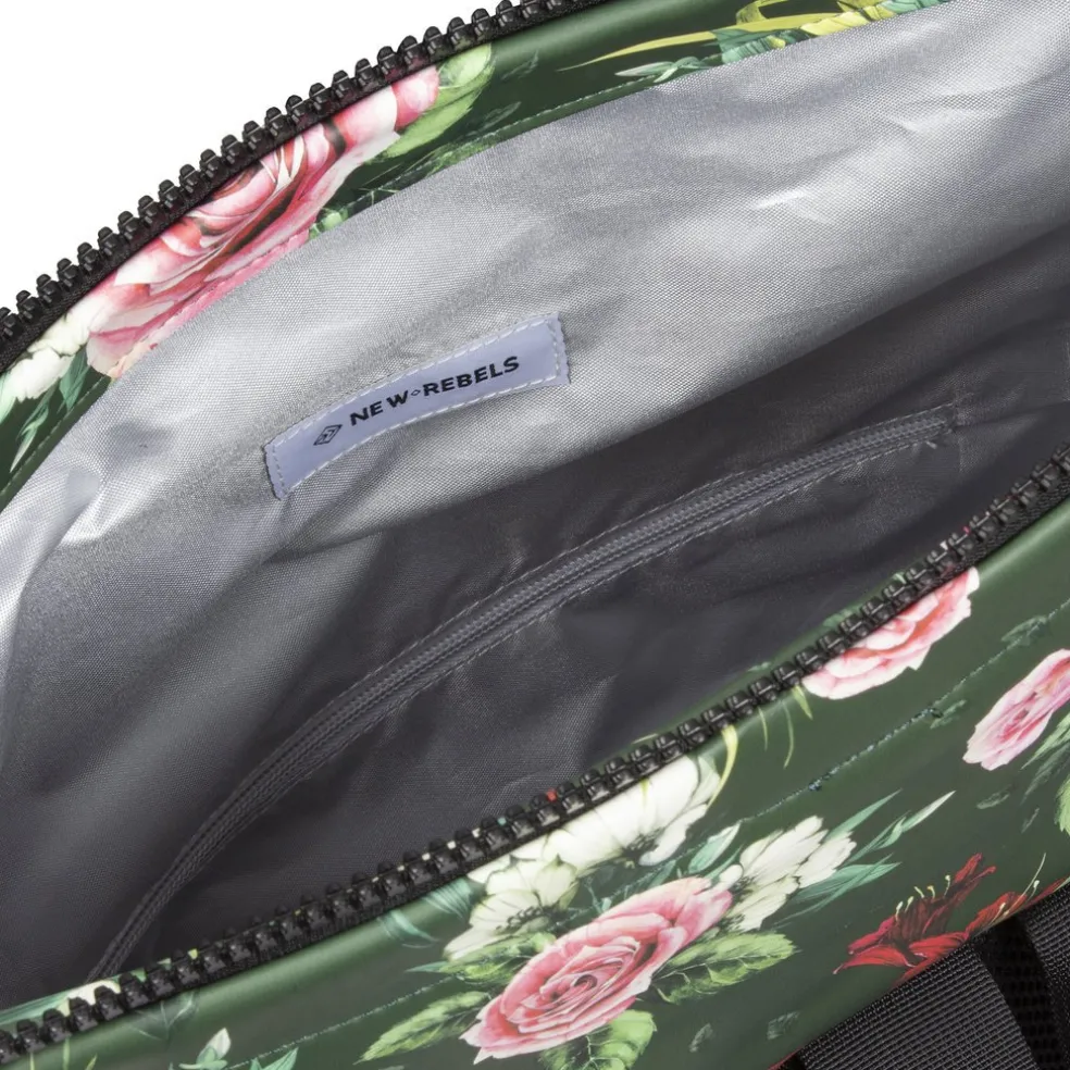 New Rebels ® Mart - Rolltop - Rucksack - Waterafstotend - Flower Dark - Large II