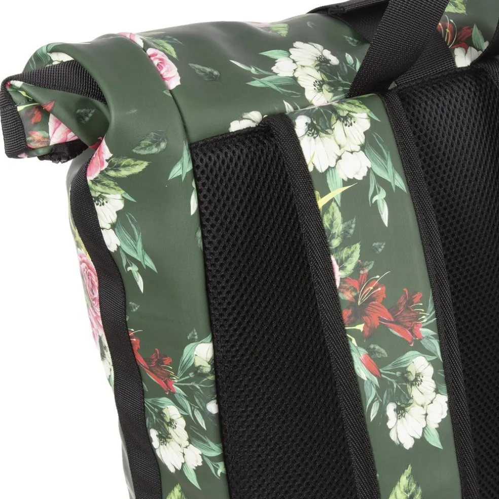 New Rebels ® Mart - Rolltop - Rucksack - Waterafstotend - Flower Dark - Large II