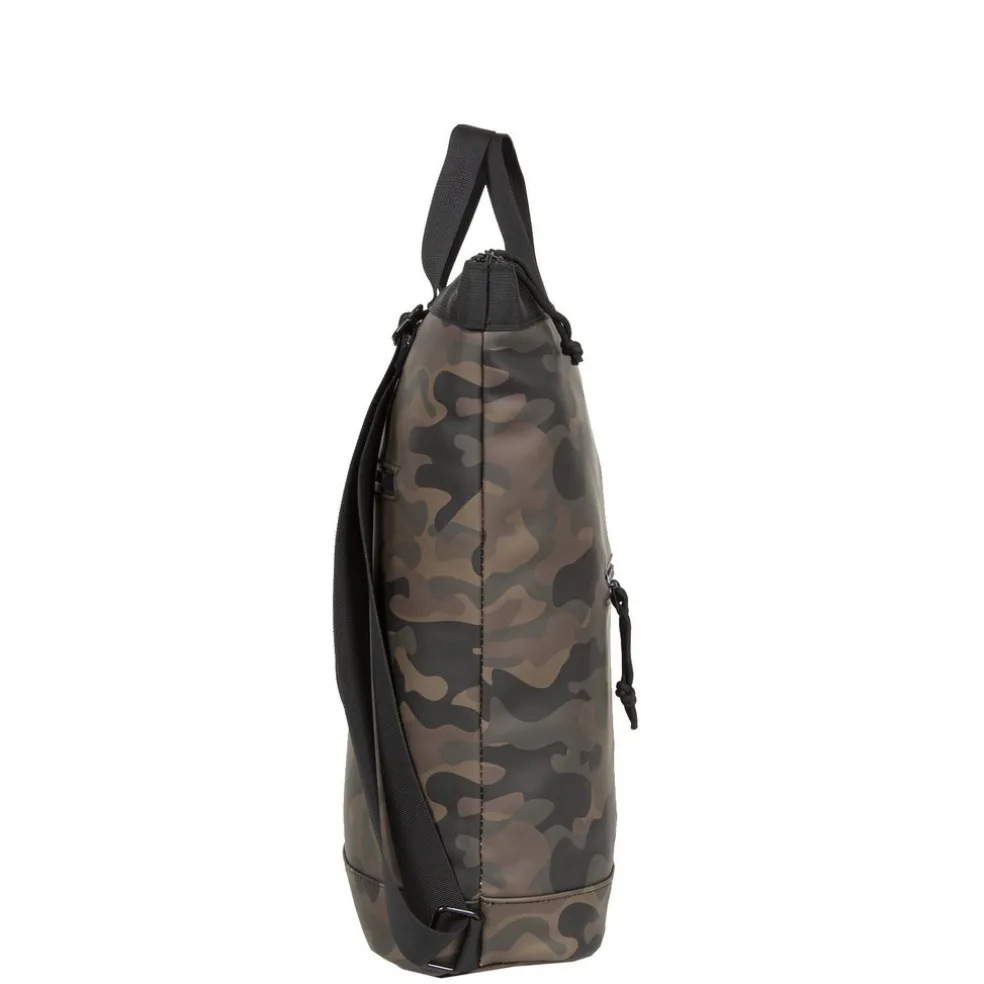 New Rebels ® Mart - Top Zip - Wasserfest - Rucksack - Laptop Bag 14Inch. - Shopper - Braun Camouflage