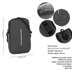 New Rebels ® Mart - Wasserabweisend - Handytasche - Schwarz