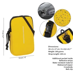 New Rebels ® Mart - Wasserabweisend - Handytasche - Gelb