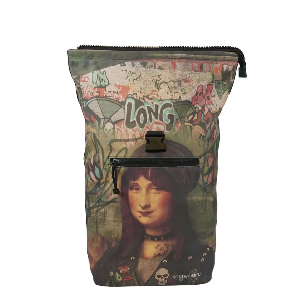 New Rebels - Mart Art Rucksack 21L Mona Lisa Wasserabweisend