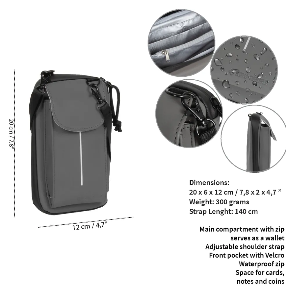 New Rebels ® Mart Wasserabweisende Handytasche Grau