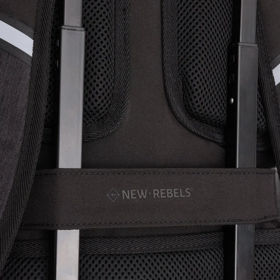 New Rebels - Otis - Stanford Rucksack 20L - Duotone - strapazierfähiges wasserabweisendes Polyester - 15.6" Laptop - Schwarz