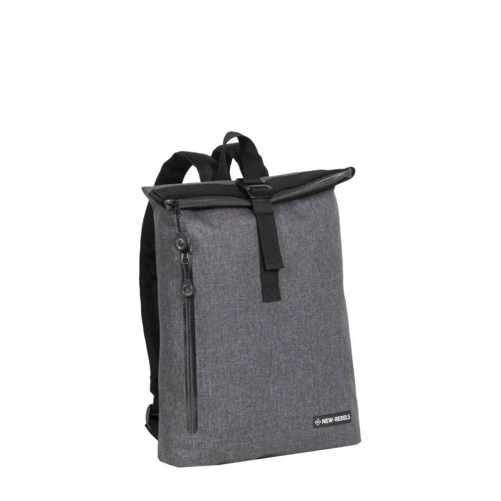 New Rebels ® Rolltop - Rucksack - Wasserdicht - Grau - 7 Liter - Rucksack - Grau