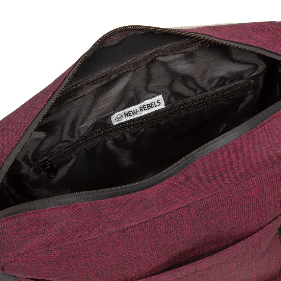 New Rebels ® Solar 25 - Medium Umhängetasche A5 - Crossbodytasche - Burgundy