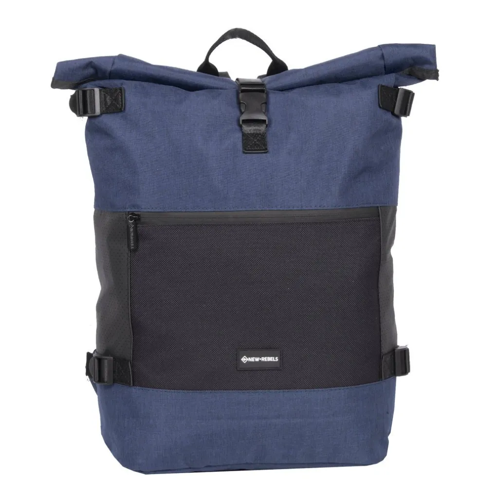 New Rebels ® Solar - Rucksack - Rolltop - Schattenblau20L - Wasserabweisend
