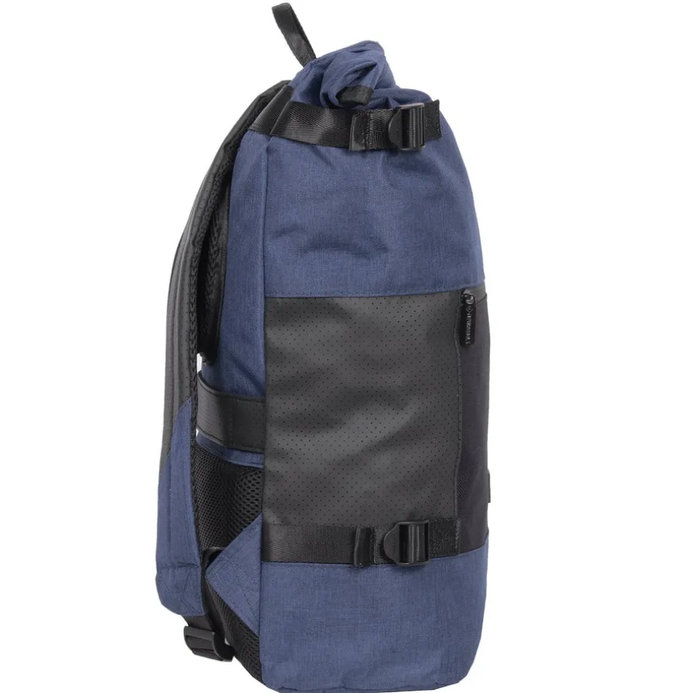 New Rebels ® Solar - Rucksack - Rolltop - Schattenblau20L - Wasserabweisend
