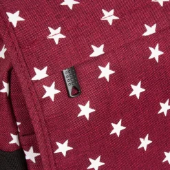 New Rebels ® Star26 - Medium A4 Umhängetasche Mit Überschlag - Mit Stars - Burgundy
