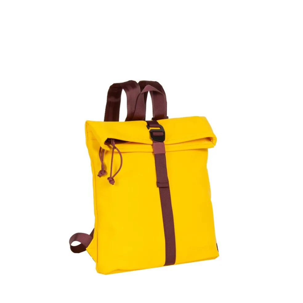 New Rebels ® Tim Rolltop Rucksack Small Gelb/Burgundy