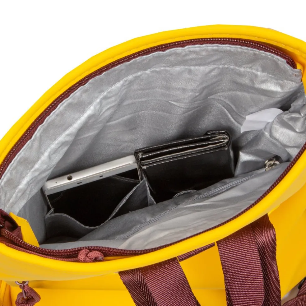 New Rebels ® Tim Rolltop Rucksack Small Gelb/Burgundy
