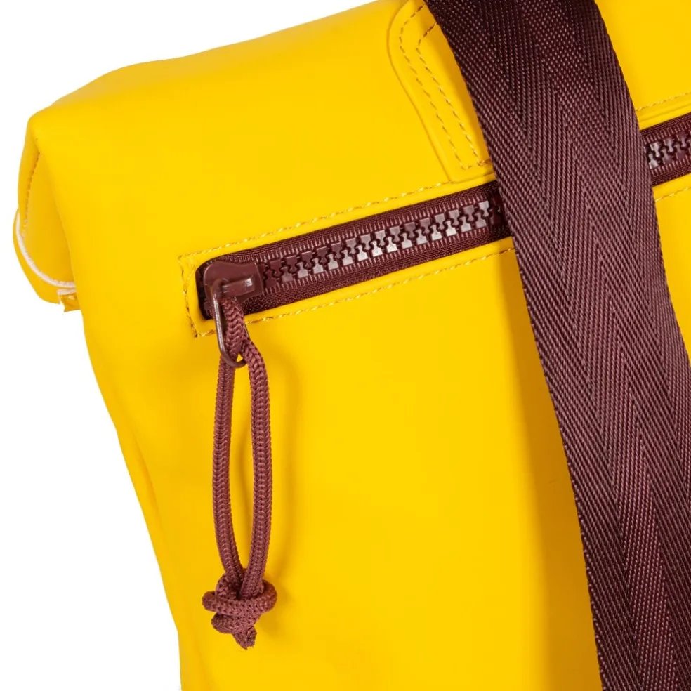 New Rebels ® Tim Rolltop Rucksack Small Gelb/Burgundy