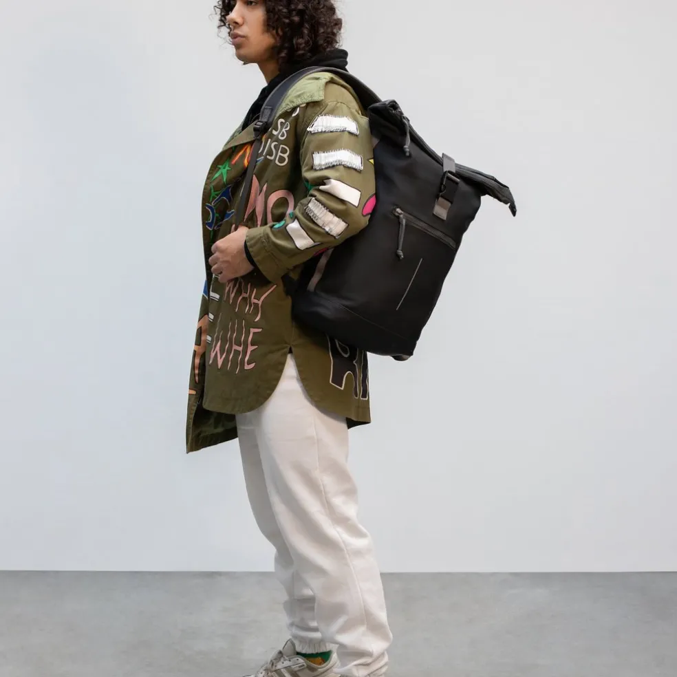 New Rebels ® Tim Rucksack Wasserabweisend Schwarz/Grau
