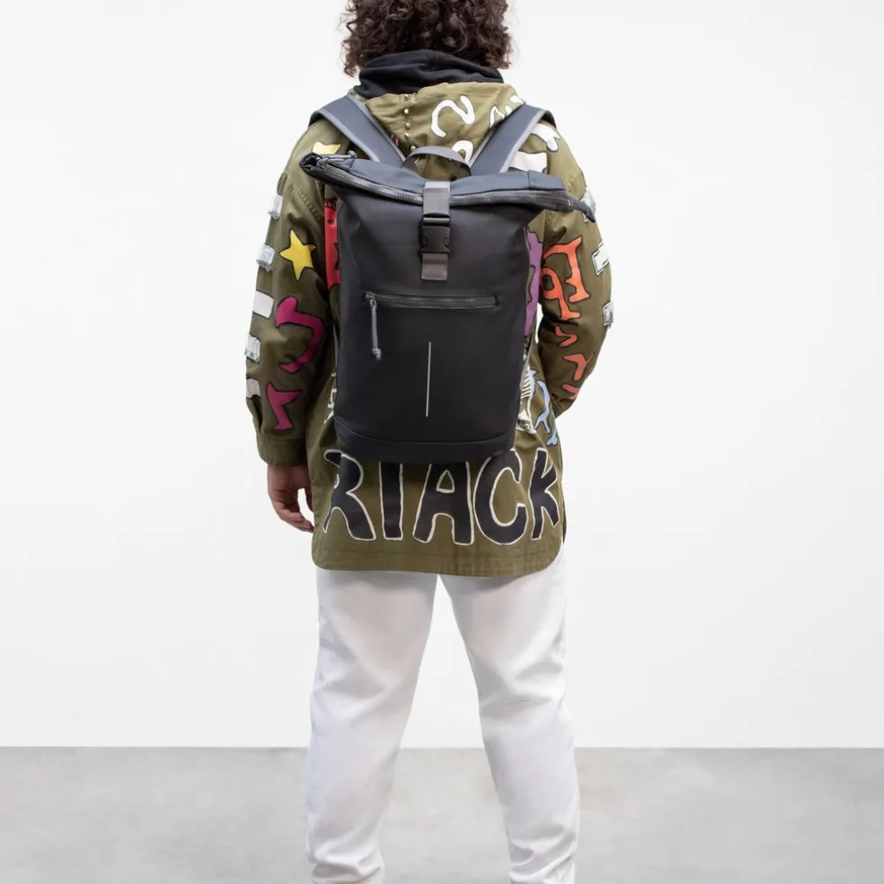 New Rebels ® Tim Rucksack Wasserabweisend Schwarz/Grau