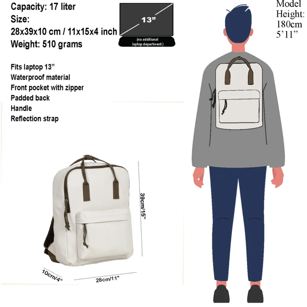 New Rebels ® Tim Rucksack Wasserabweisend Beige/OlIV