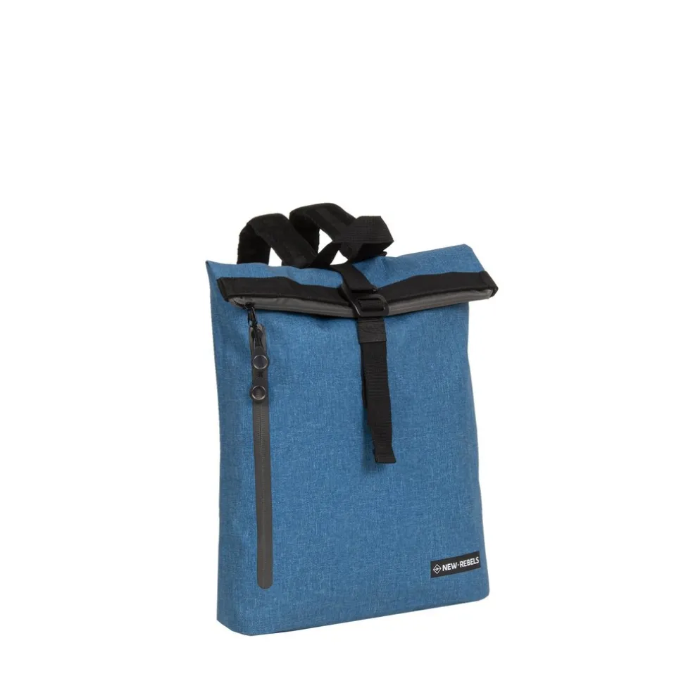 New Rebels ® Vepo - Rolltop - Rucksack - Wasserdicht - 7 Liter - Rugtas - - Blau