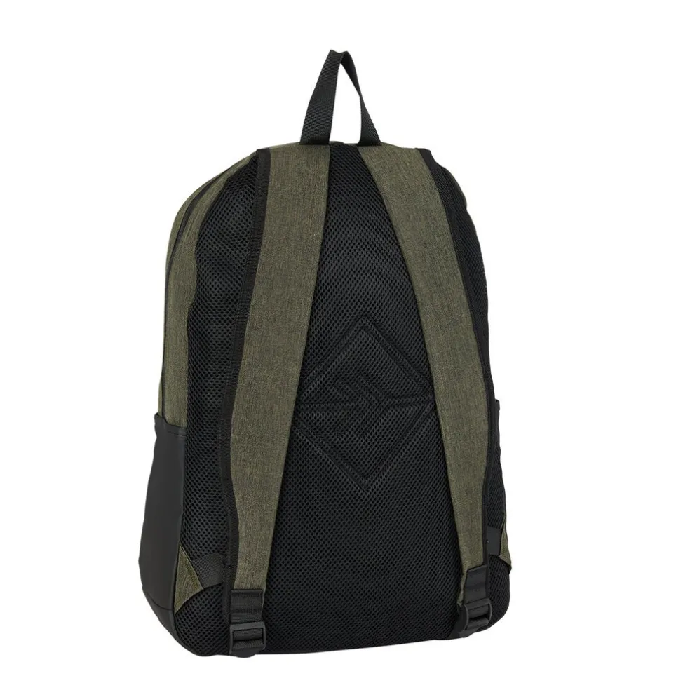 New Rebels Barto Waltham Dunkelgrün 25L Rucksack Wasserabweisend Laptop 15.6" Pullzippers