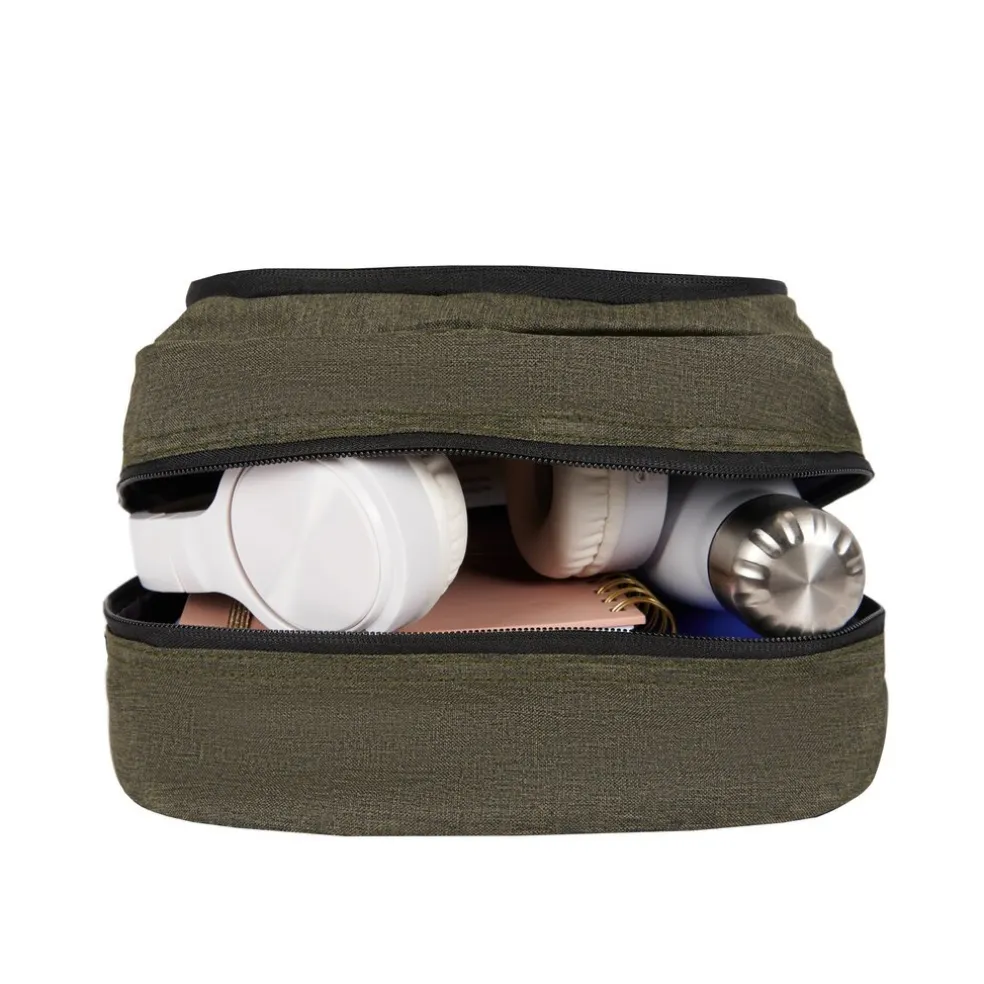 New Rebels Barto Waltham Dunkelgrün 25L Rucksack Wasserabweisend Laptop 15.6" Pullzippers