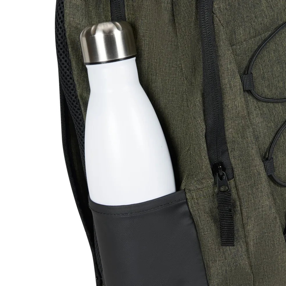 New Rebels Barto Waltham Dunkelgrün 25L Rucksack Wasserabweisend Laptop 15.6" Pullzippers