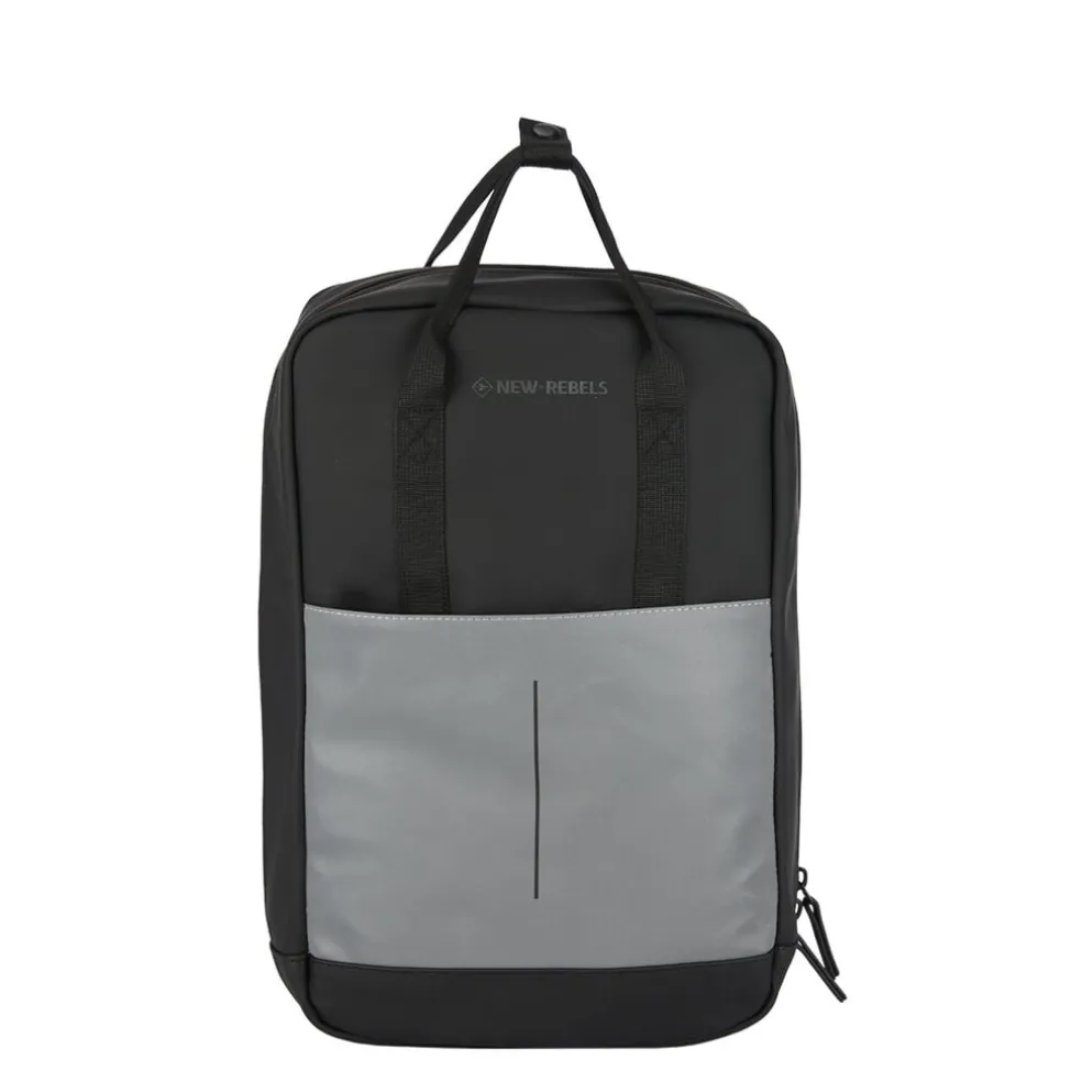 New Rebels Bowie Cape Coral Schwarz 14L Rucksack Reflektion Wasserabweisend Laptop 13"