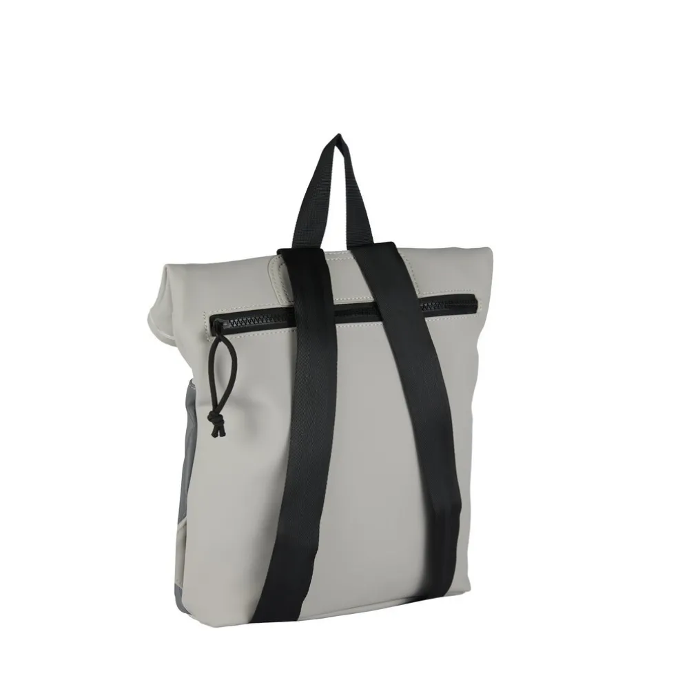 New Rebels Bowie Los Angeles Hellgrau 9L Rucksack Rolltop Reflektion Wasserabweisend