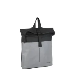 New Rebels Bowie Los Angeles Schwarz 9L Rucksack Rolltop Reflektion Wasserabweisend