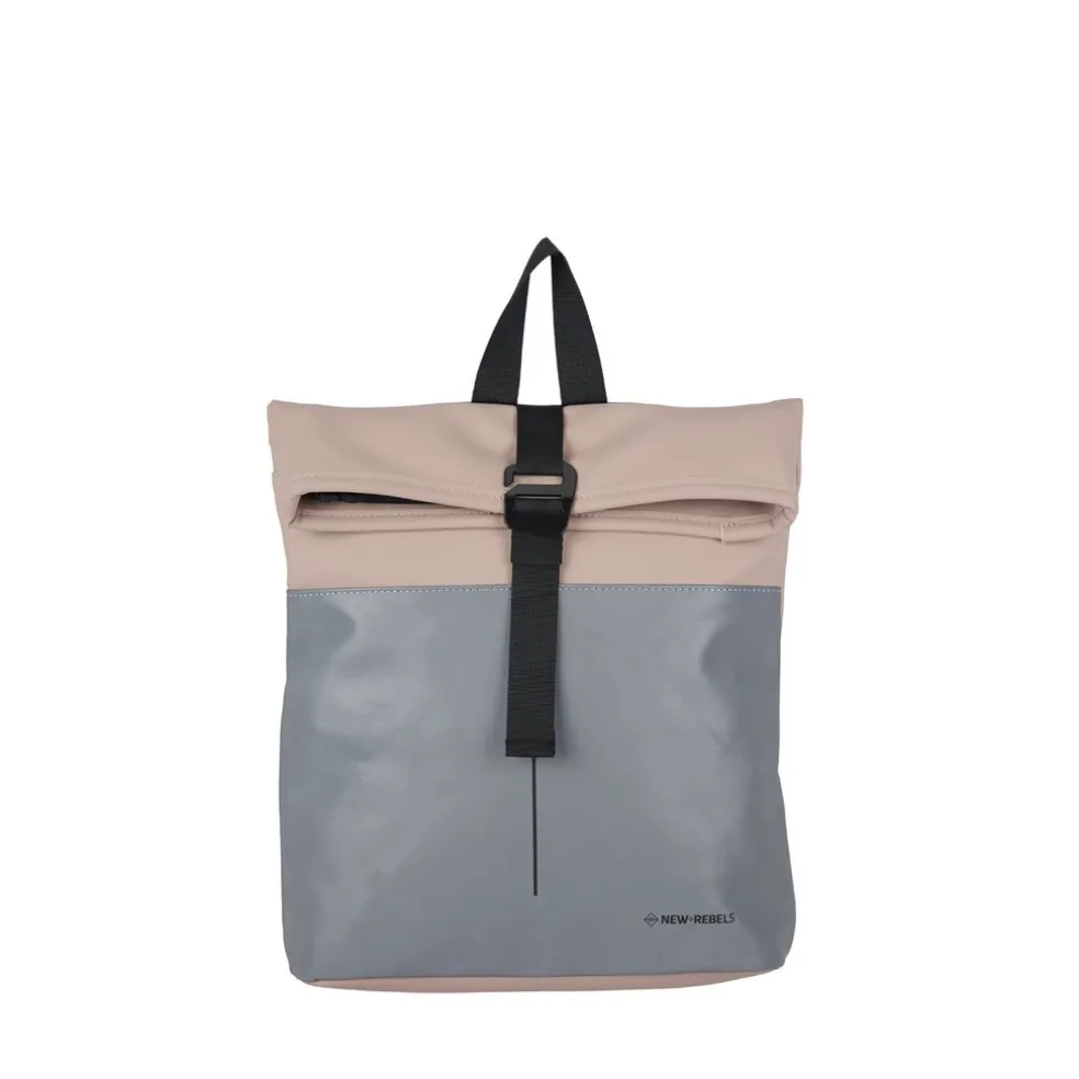 New Rebels Bowie Los Angeles Altrosa 9L Rucksack Rolltop Reflektion Wasserabweisend