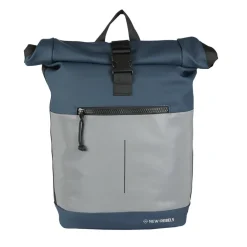 New Rebels Bowie New York Marineblau 21L Rucksack Rolltop Reflektion Wasserabweisend Laptop 15.6