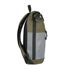 New Rebels Bowie New York Olivgrün 21L Rucksack Rolltop Reflektion Wasserabweisend Laptop 15.6