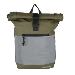 New Rebels Bowie New York Olivgrün 21L Rucksack Rolltop Reflektion Wasserabweisend Laptop 15.6