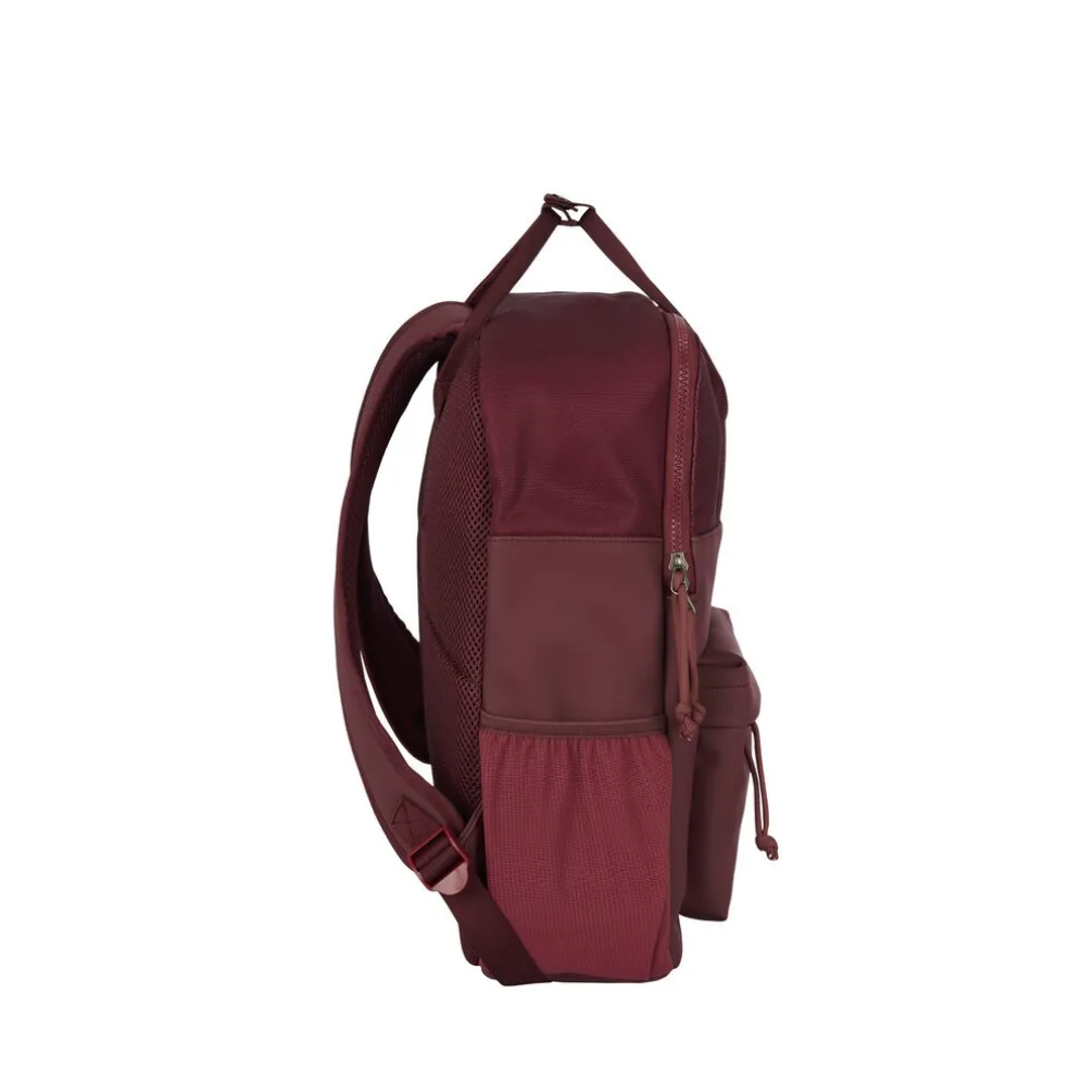 New Rebels Bruce Chicago Burgundy 17L Rucksack Wasserabweisend Laptop 14"