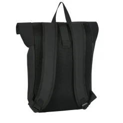 New Rebels Bruce New York Schwarz 21L Rolltop Rucksack Wasserabweisend Laptop 15.6"