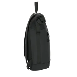 New Rebels Bruce New York Schwarz 21L Rolltop Rucksack Wasserabweisend Laptop 15.6