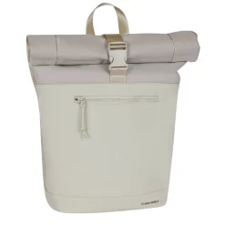 New Rebels Bruce New York Beige 21L Rolltop Rucksack Wasserabweisend Laptop 15.6"