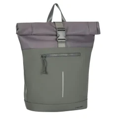 New Rebels Bruce New York Anthrazit 21L Rolltop Rucksack Wasserabweisend Laptop 15.6"
