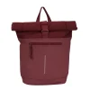 New Rebels Bruce New York Burgundy 21L Rolltop Rucksack Wasserabweisend Laptop 15.6"