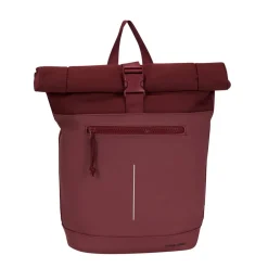 New Rebels Bruce New York Burgundy 21L Rolltop Rucksack Wasserabweisend Laptop 15.6"