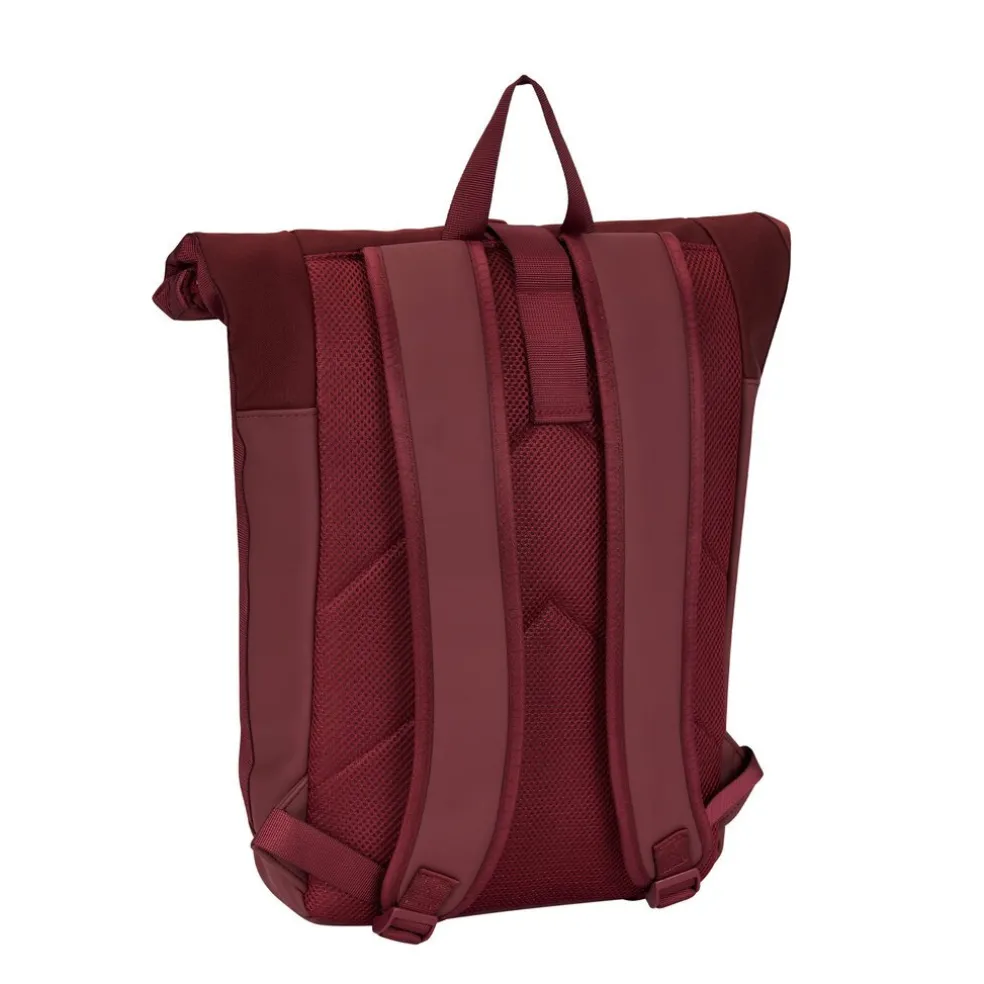 New Rebels Bruce New York Burgundy 21L Rolltop Rucksack Wasserabweisend Laptop 15.6"