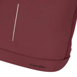 New Rebels Bruce New York Burgundy 21L Rolltop Rucksack Wasserabweisend Laptop 15.6