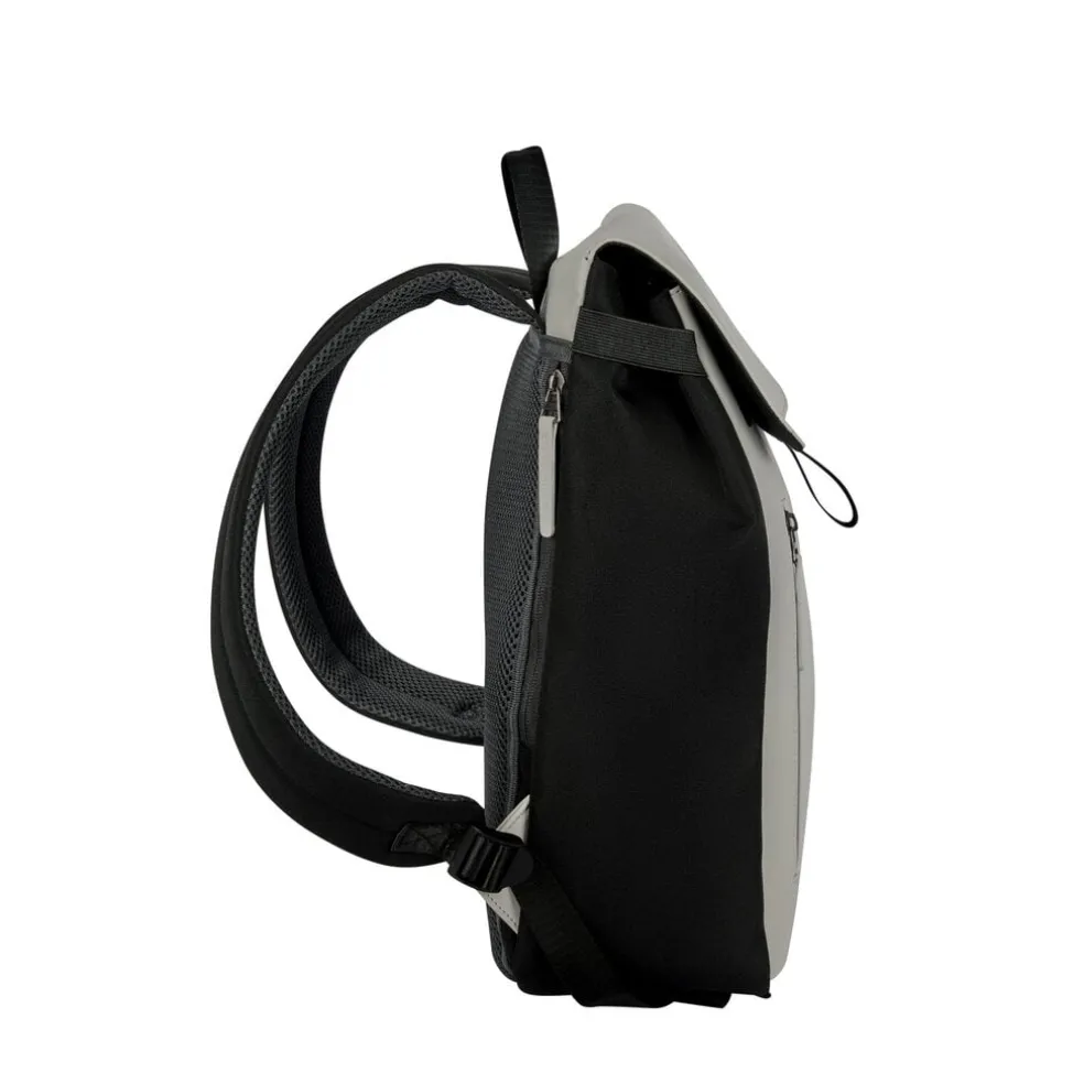 New Rebels Ceres Dothan Schwarz Hellgrau 15L Rucksack mit Klappe Wasserabweisend Laptop 15.6"