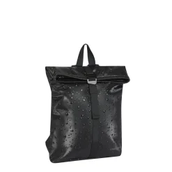 New Rebels Droplets Los Angeles Wasserabweisender Rucksack – 7l Rolltop – Modische Tasche Für Jedes Abenteuer – Wasserabweisender Rucksack Unisex - Black