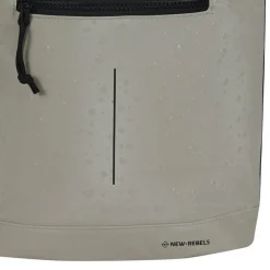 New Rebels Droplets New York Rolltop Rucksack 21L Beige Wasserabweisend Laptop 15.6