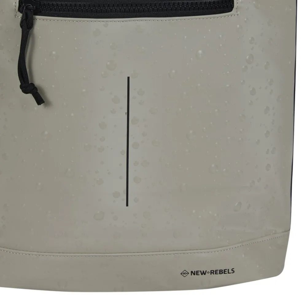 New Rebels Droplets New York Rolltop Rucksack 21L Beige Wasserabweisend Laptop 15.6"